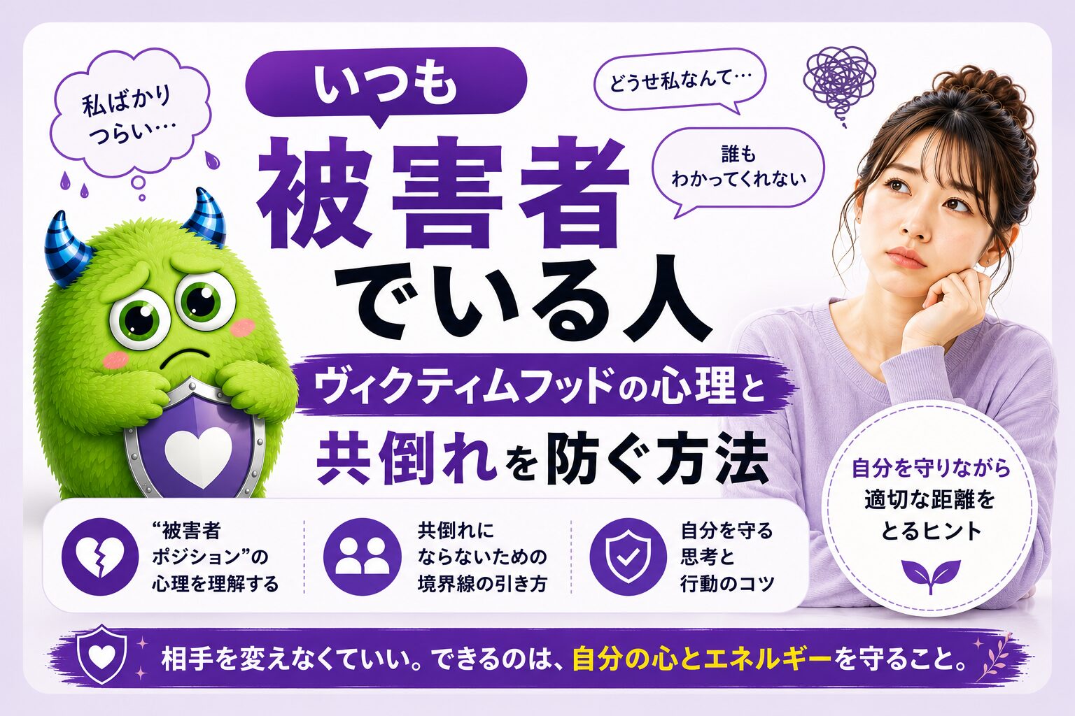 いつも被害者でいる人｜ヴィクティムフッドの心理と共倒れを防ぐ方法