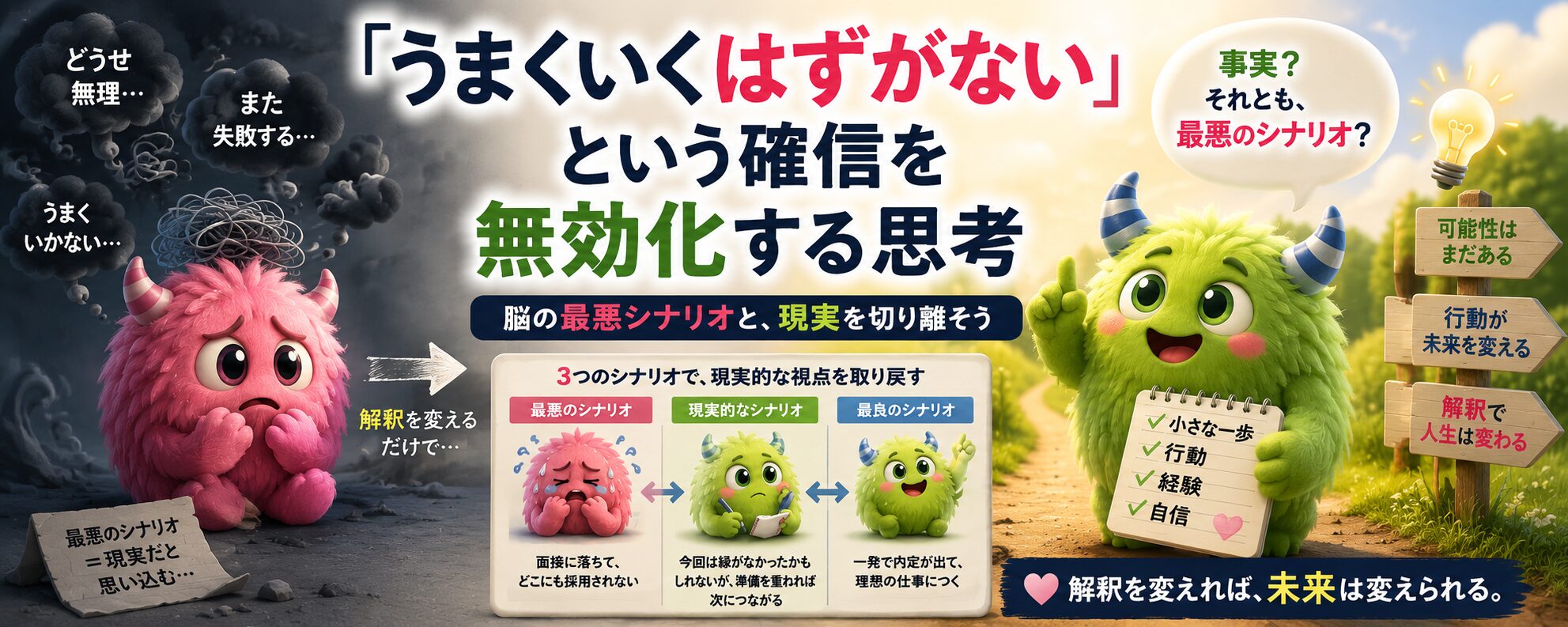 「うまくいくはずがない」という確信を無効化する思考