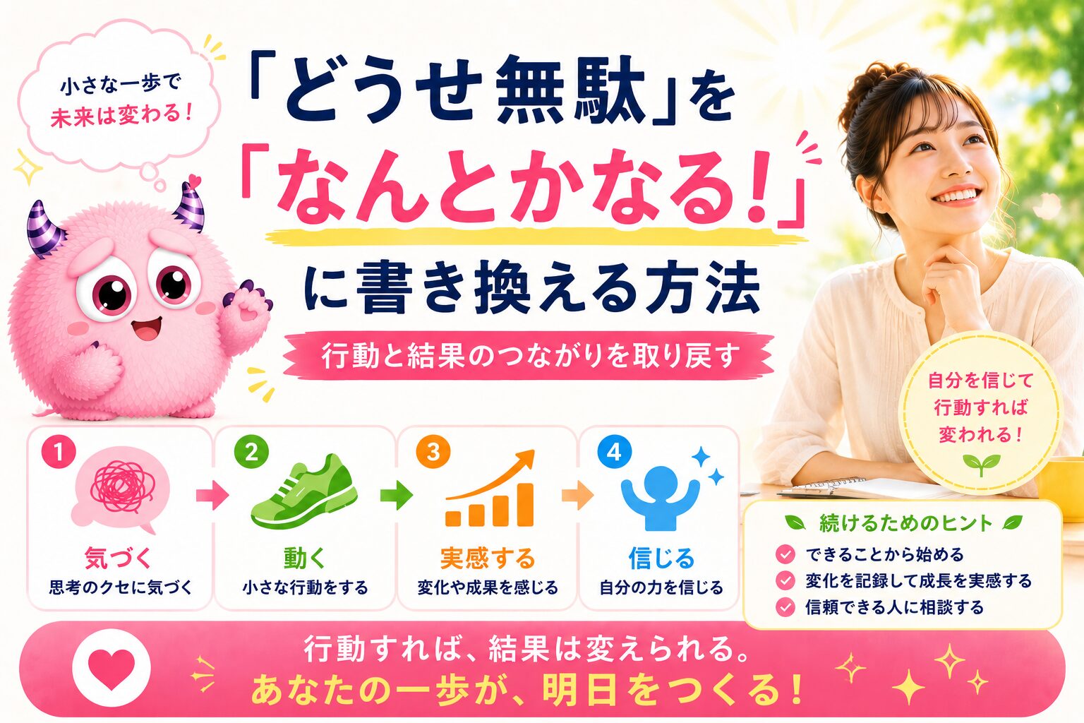 「どうせ無駄」を「なんとかなる！」に書き換える方法｜行動と結果のつながりを取り戻す