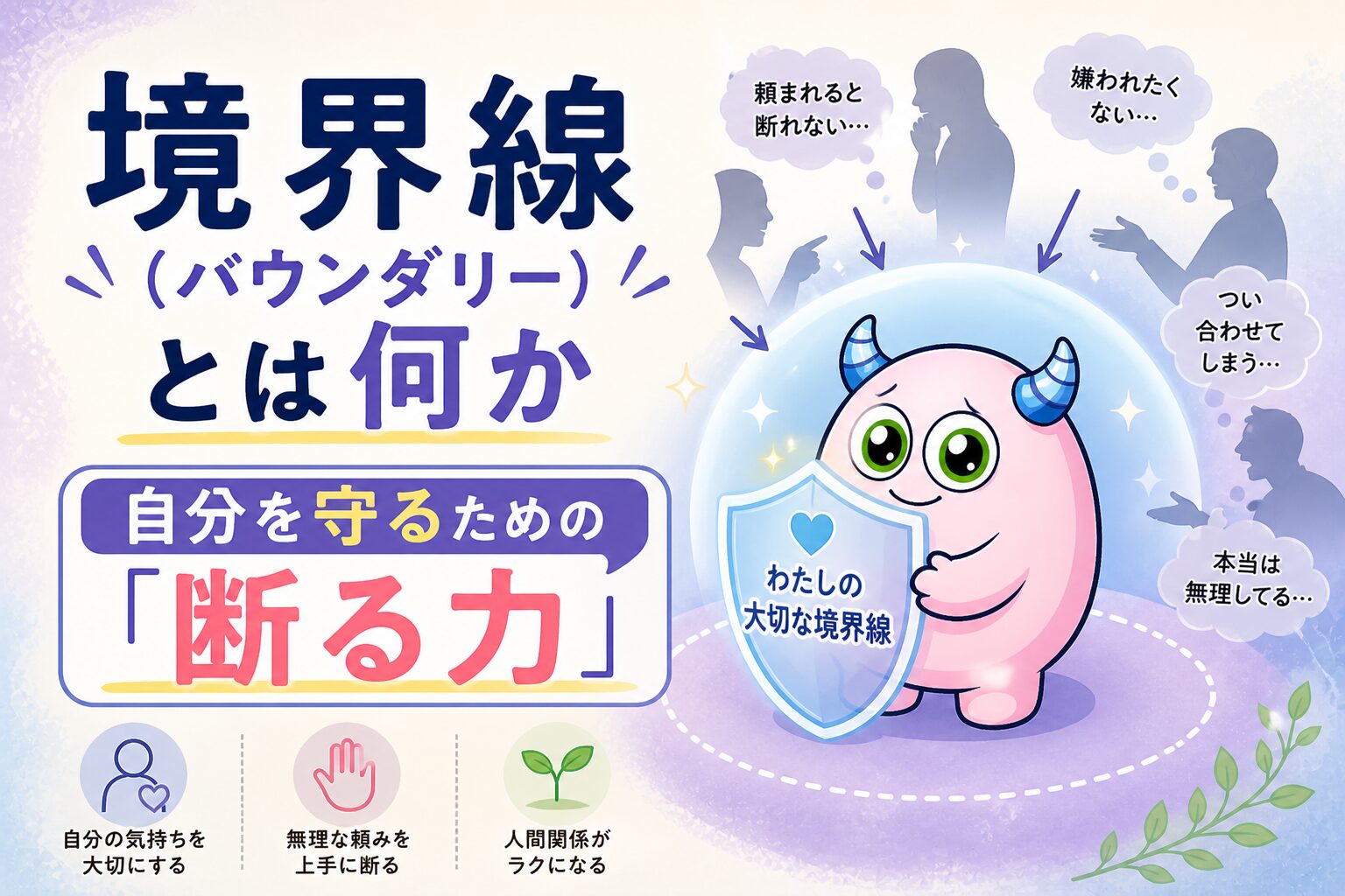 境界線（バウンダリー）とは何か｜自分を守るための「断る力」