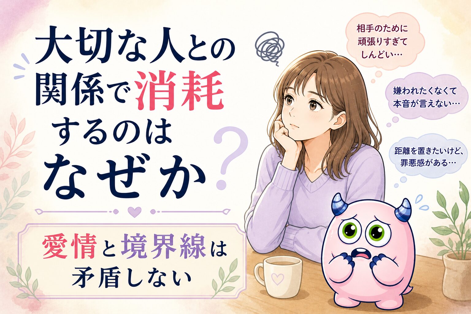 大切な人との関係で消耗するのはなぜか｜愛情と境界線は矛盾しない