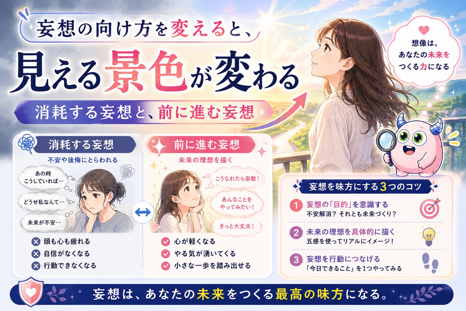 妄想の向け方を変えると、見える景色が変わる｜消耗する妄想と、前に進む妄想