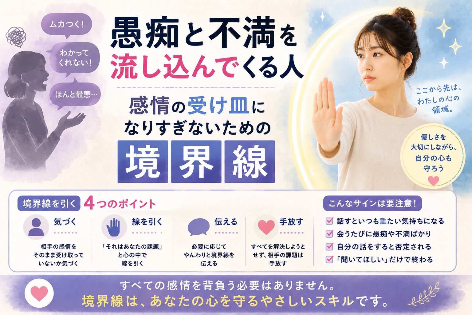愚痴と不満を流し込んでくる人｜感情の受け皿になりすぎないための境界線