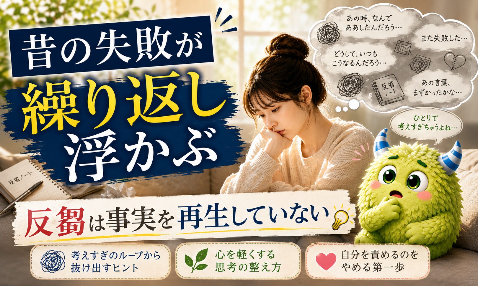 昔の失敗が繰り返し浮かぶ｜反芻は事実を再生していない