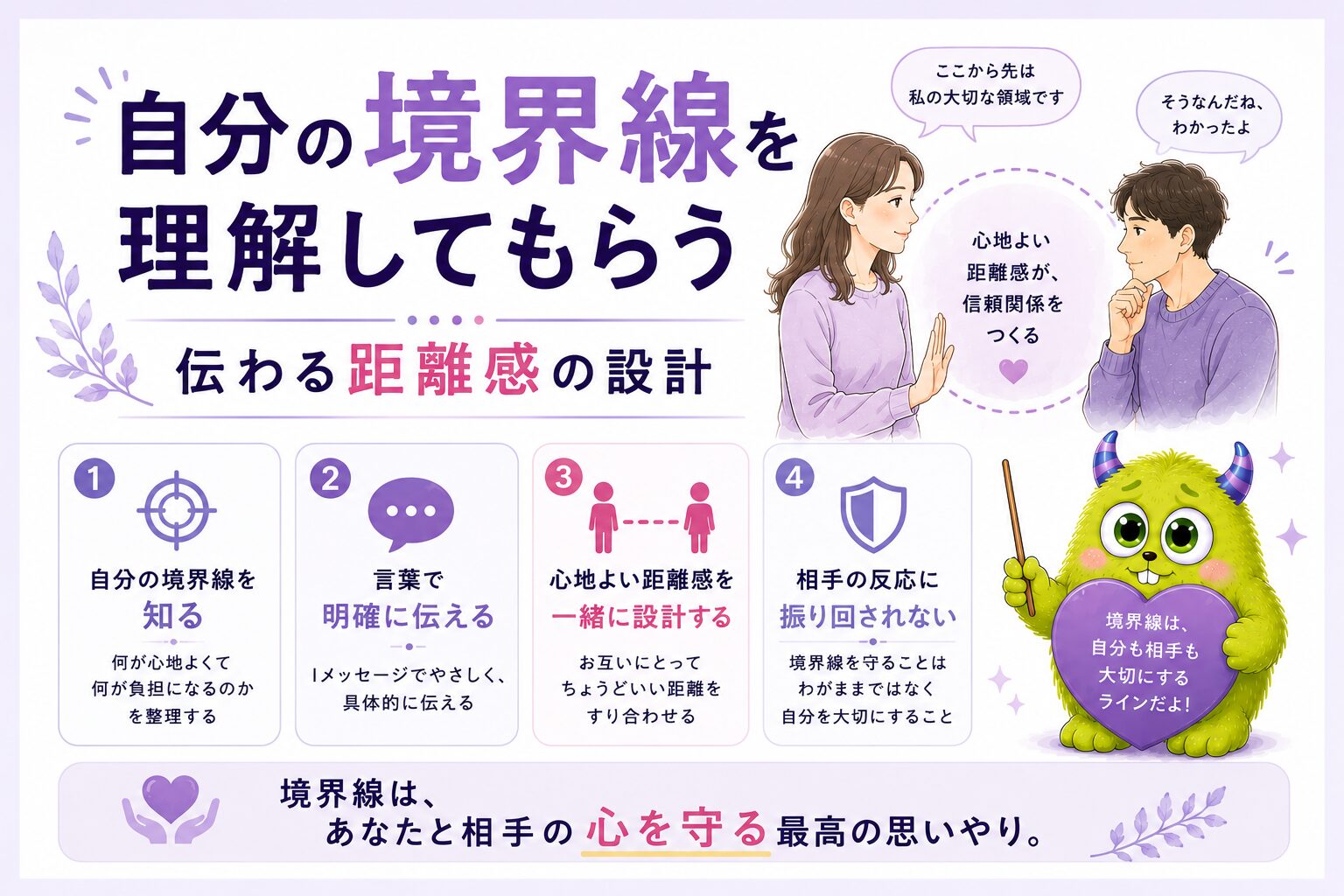 自分の境界線を理解してもらう｜伝わる距離感の設計