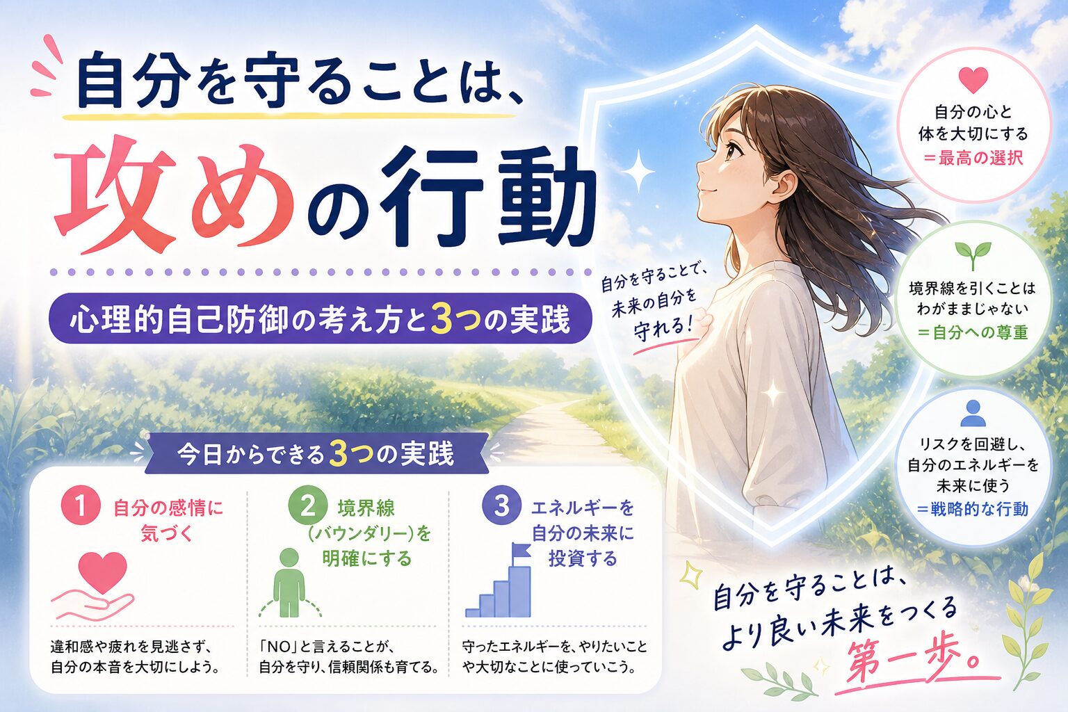 攻めの防御で自分を守る｜心理的自己防御の考え方と3つの実践