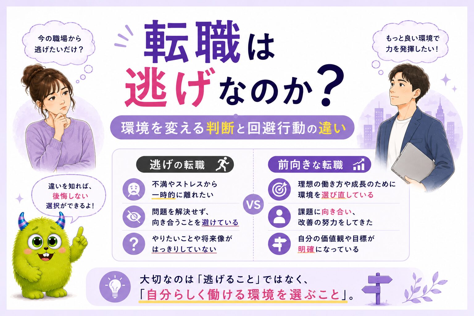 転職は逃げなのか？｜環境を変える判断と回避行動の違い