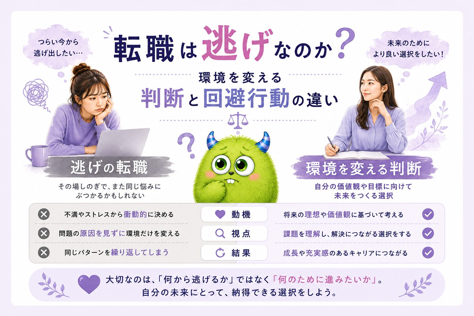 転職は逃げなのか？｜環境を変える判断と回避行動の違い