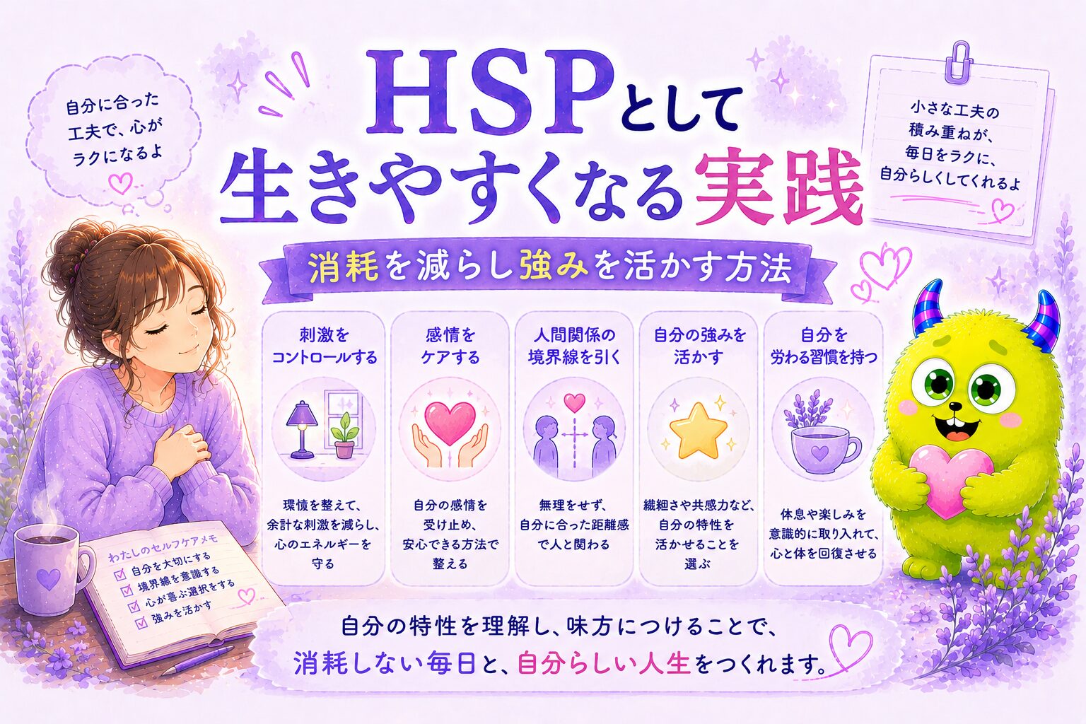 HSPとして生きやすくなる実践｜消耗を減らし強みを活かす方法