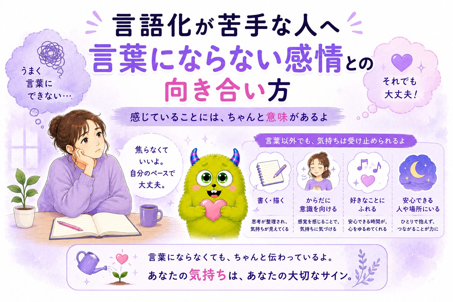 言語化が苦手な人へ｜言葉にならない感情との向き合い方
