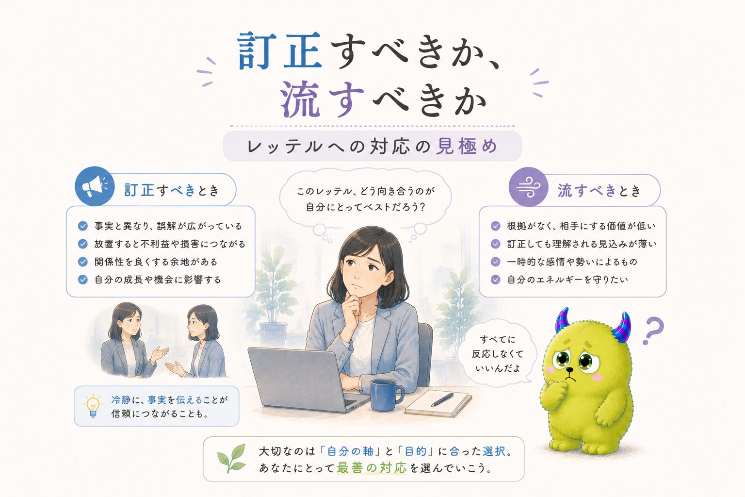訂正すべきか、流すべきか｜レッテルへの対応の見極め